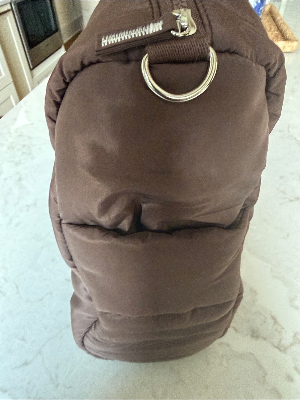 WILO Quilted Travel Tote Bag in Brown - Picture 3 of 7